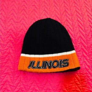 ILLINOIS Reversable Black and Orange Beanie